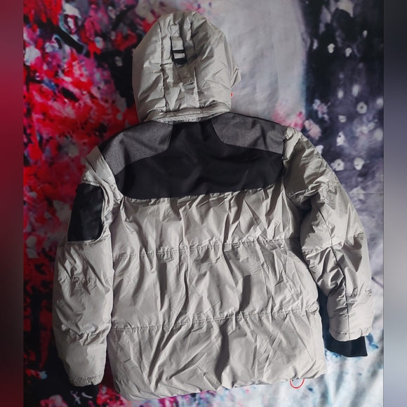 Projek Raw Grey Faux Fur Lined Mixed-Media Puffer Coat - Picture 3 of 10